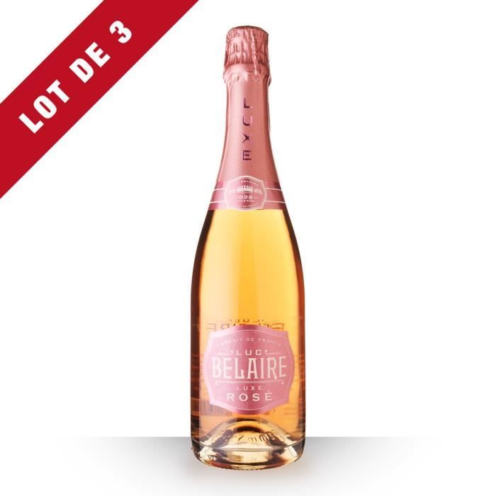 Lot de 3 - Luc Belaire Luxe Rosé - 75cl