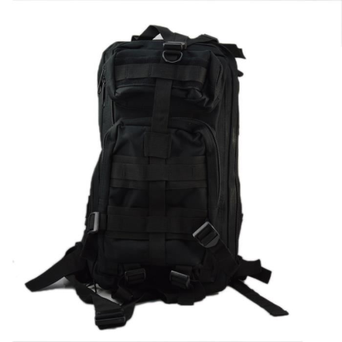 3P militaire tactique sac à dos sport Oxford sac 30L pour le camping voyages randonnée trekking - Noir