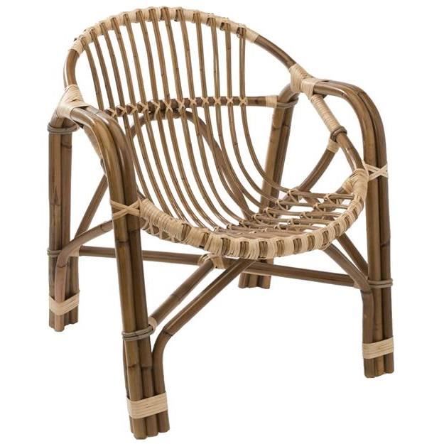 Fauteuil en rotin forme coquille