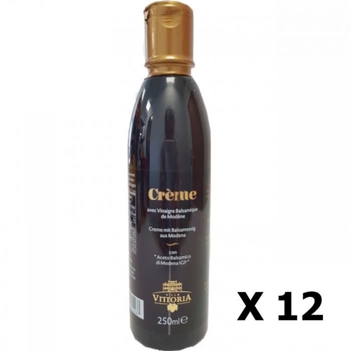 Lot 12x Crème de vinaigre balsamique - Villa Vittoria - bouteille 250ml