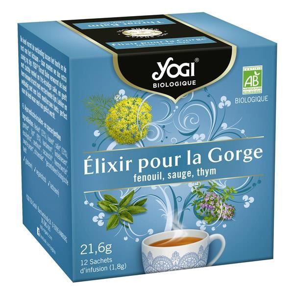 Yogi Infusions Élixir pour la Gorge Bio 12 sachets