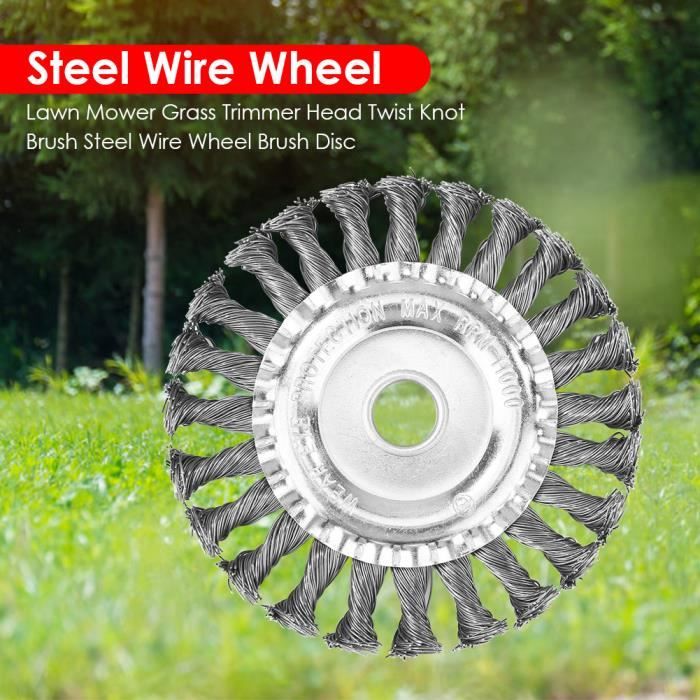Tondeuse coupe gazon débroussailleuse roue facilement transportant fil roue pelouse tête partie outil écologique pour coupe #B