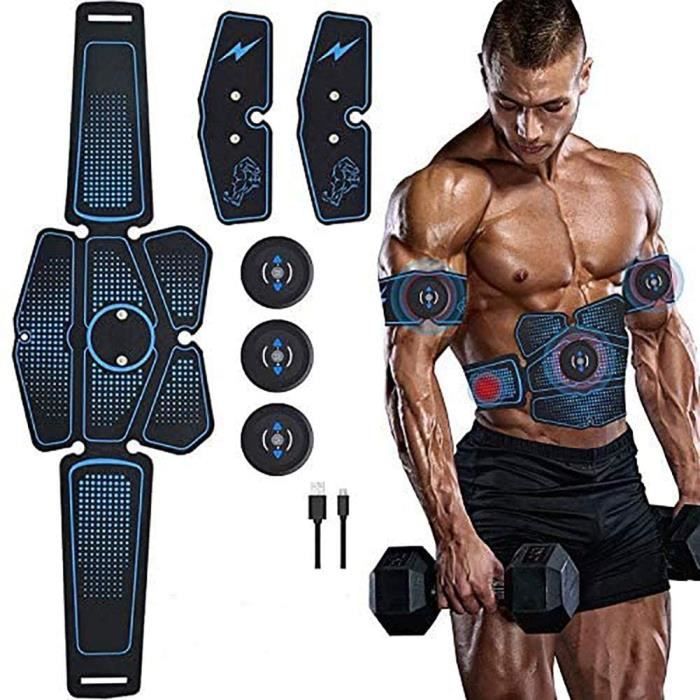 EMS Masseur Abdominal, Ems Trainer Ceinture Abdominale Homme Musculation Abdominaux Femme Usb, Appareil Abdominal Electrique, Stimul