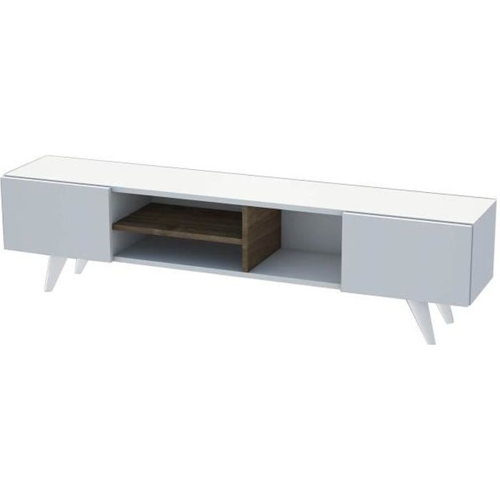 Meuble TV scandinave Dore - 160 x 40 cm - Blanc