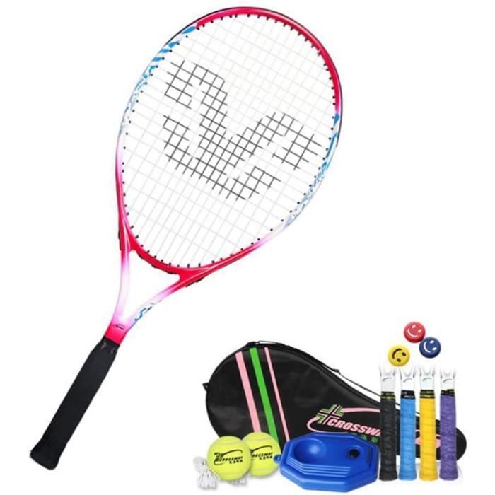 Raquette Tennis 25 Pouces, Ensemble Raquette Tennis Enfant,Portable Raquette de Tennis pour Débutants et Joueurs avec 2 Balles e,405