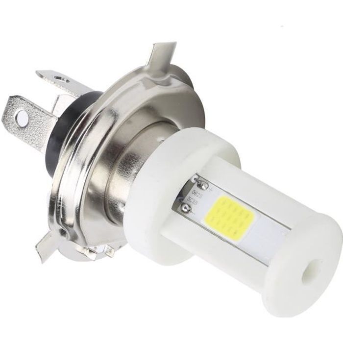 Drfeify Feu avant de moto H4 LED ampoule de phare de moto faisceau haut / bas lumière blanche 1080LM 6500K lampe avant de moto