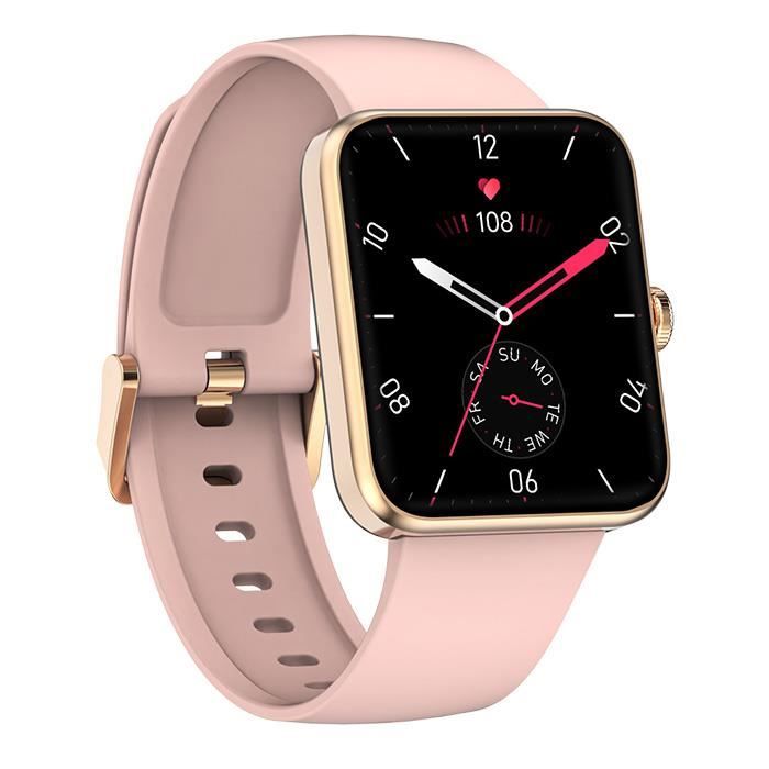 SmartWatch Montre Connectée Blackview R3 Pro Sport Fréquence Cardiaque IP68 Moniteur de Sommeil Ultra-Longue Batterie 5ATM - Rose