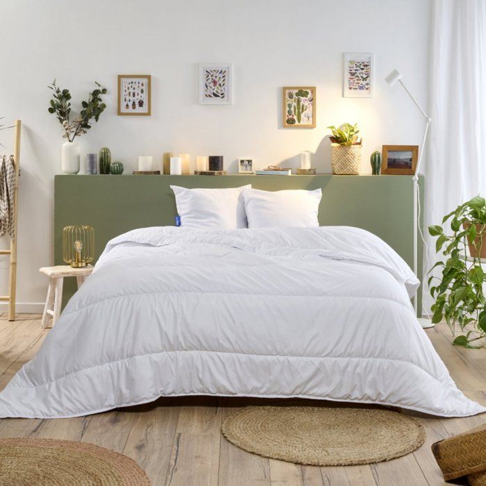 BLEU CALIN Couette 200x200cm La COTON BIO Printemps Eté - Légère - Gamme Ecoresponsable