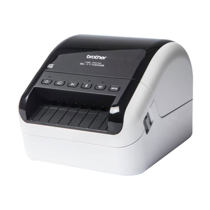 Brother QL-1110NWB Imprimante d'étiquettes papier thermique Rouleau (10,36 cm) 300 x 300 ppp jusqu'à 110 mm-sec USB 2.0-QL1110NWBZX1