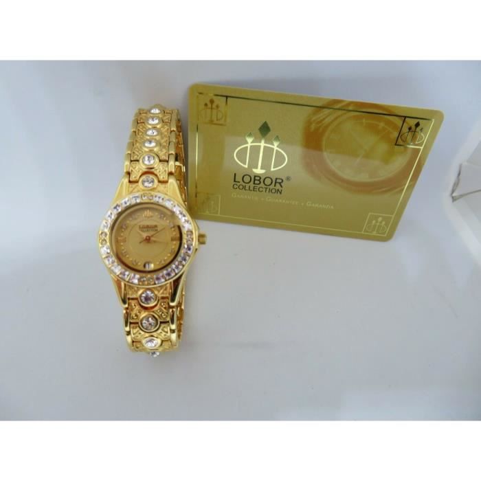MONTRE FEMME LOBOR COLLECTION LADY BELLINZONA PLAQUÉE OR. 360 LWG