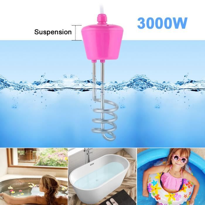 XNA 2m de câble de chauffe-eau à haute puissance de chauffage par immersion à haute tension EU Plug 3000W #89