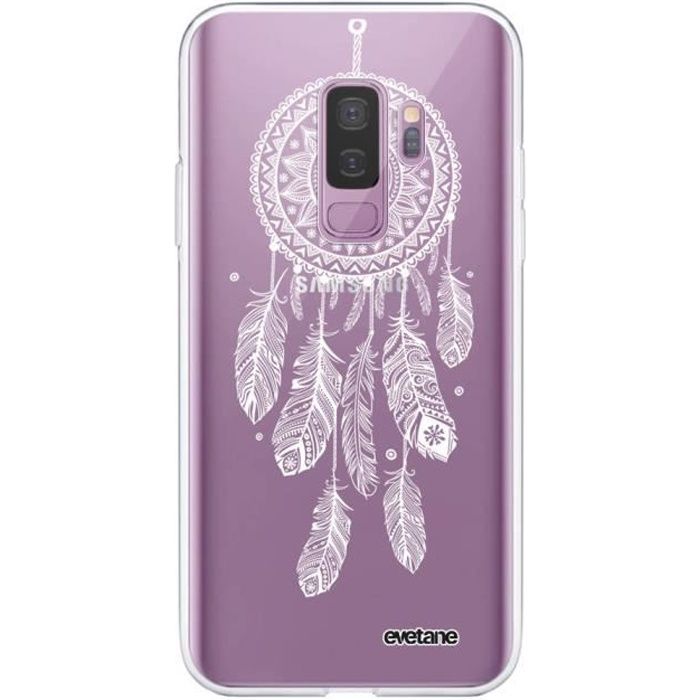 Coque Samsung Galaxy S9 Plus 360 intégrale transparente Attrape reve blanc Ecriture Tendance Design Evetane