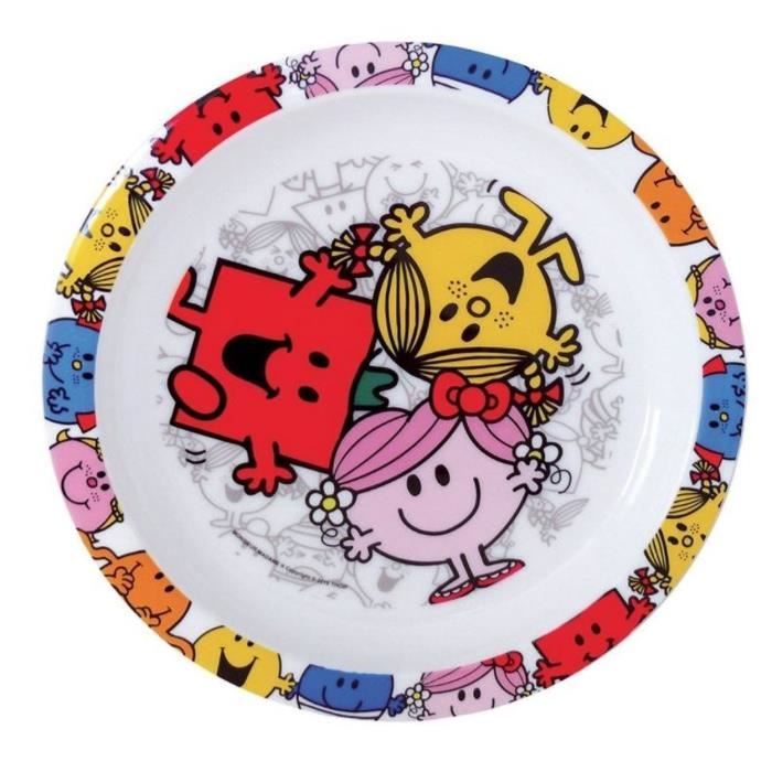 Fun House monsieur madame assiette micro-ondable pour enfant