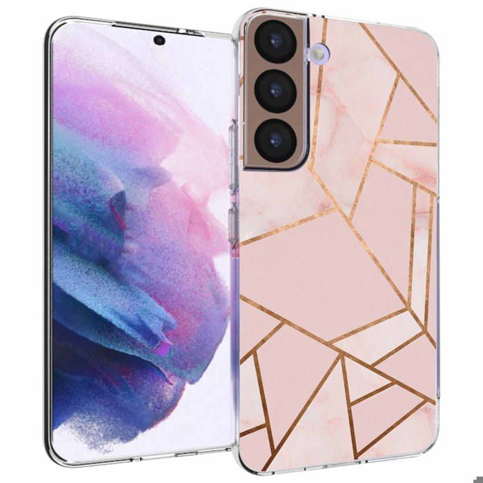 Coque Samsung Galaxy S22 Design Rose Graphique blanc iMoshion