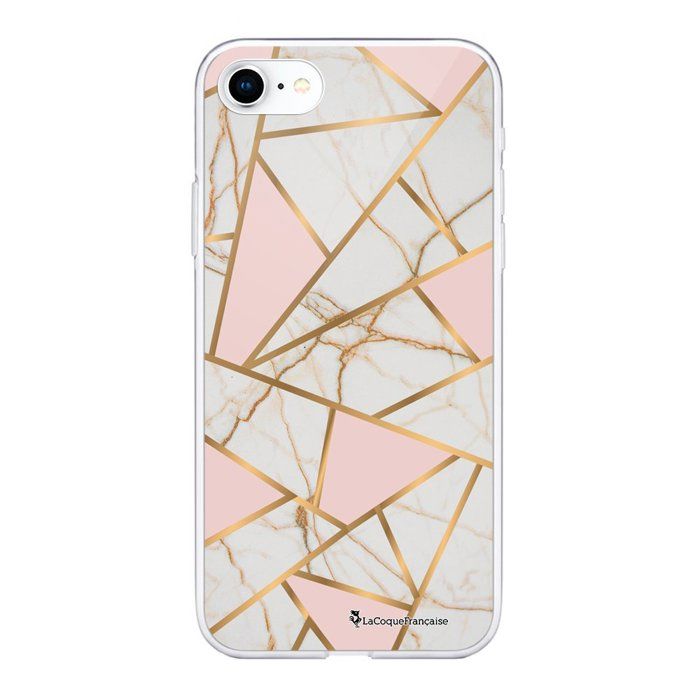 Coque iPhone 7 iPhone 8 360 intégrale transparente Marbre Rose Ecriture Tendance Design La Coque Francaise