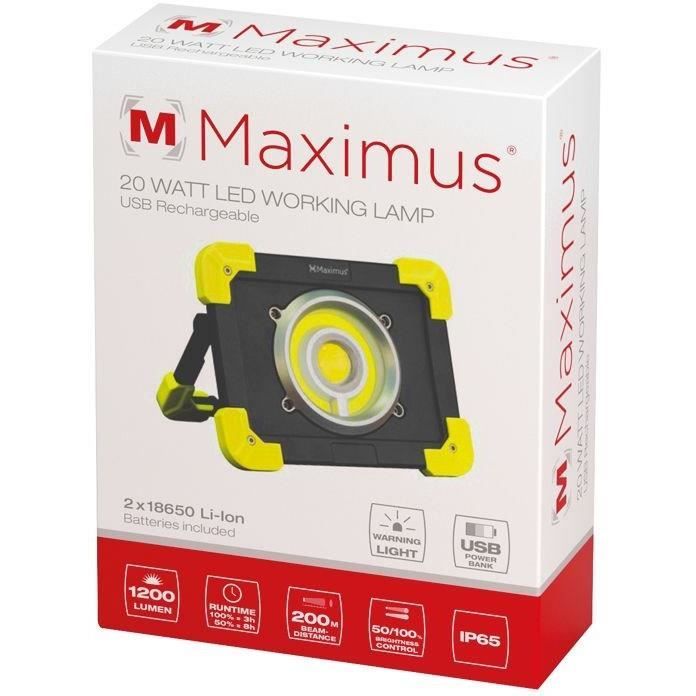 MAXIMUS - Projecteur batterie 20W