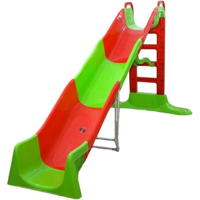 GEANT Grand toboggan d'extérieur glisse de 400 cm Rouge