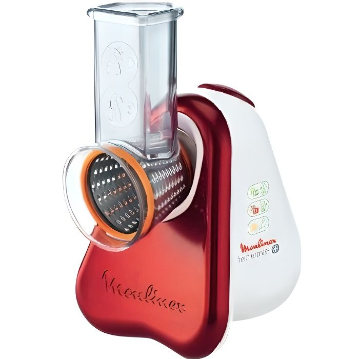 Moulinex Fresh Express Plus DJ756G Ruby Red Râpe électrique 150 Watt rouge métallique-blanc