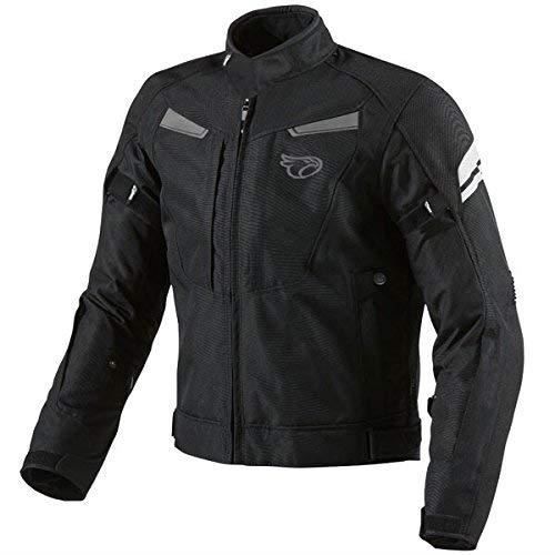 JET Blouson Veste Moto Homme Imperméable Avec Armure Multi Fonctionnel Textile Noir