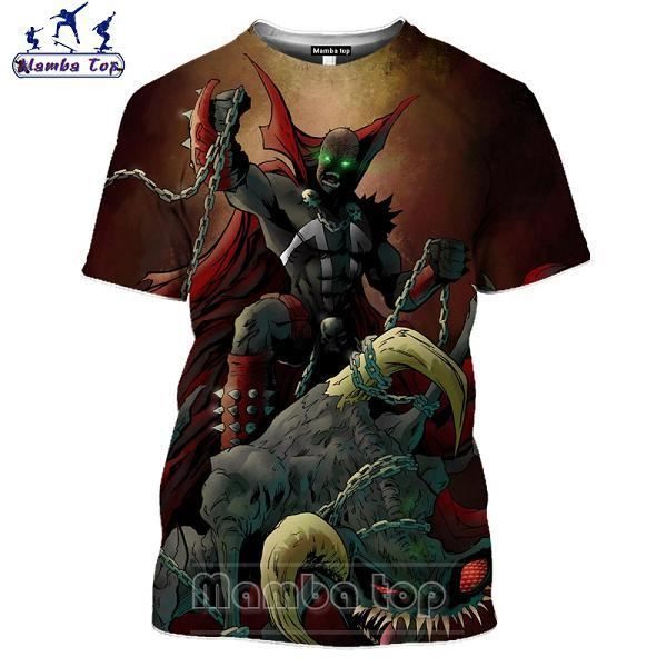 T-shirt Homme,Mamba haut 2020 plus récent hommes 3D noir t-shirt Anime Spawn t-shirt Fitness femmes T-shirts super-héros O cou homm