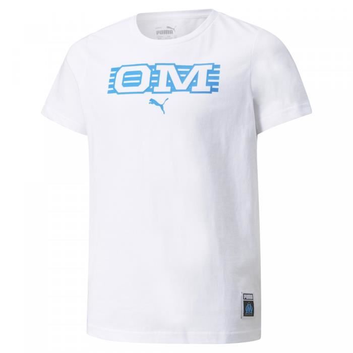 T-shirt enfant OM Ftblcore - blanc/bleu - S