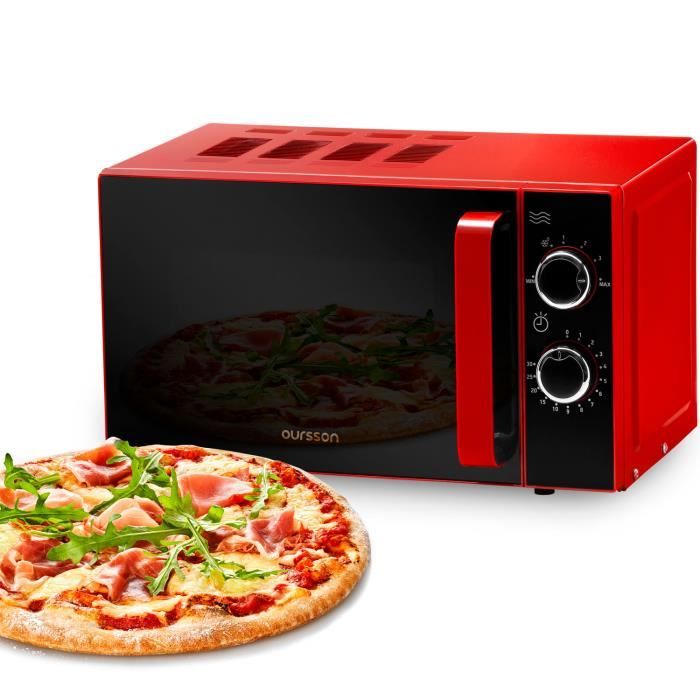 Oursson Micro-Ondes Rouge avec la porte miroir, 20 litres, 700 Watts, MM2005/RD