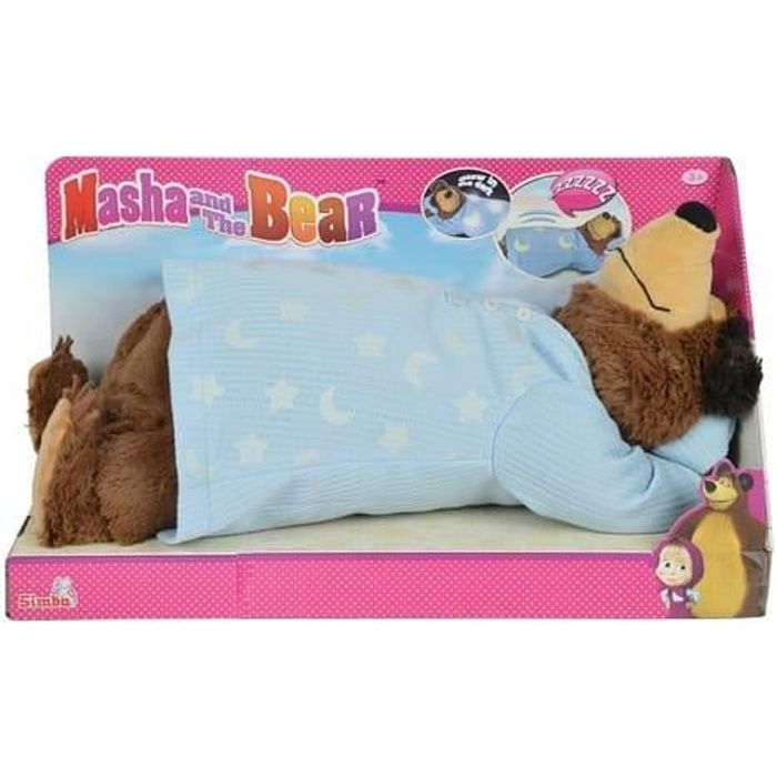 SIMBA Peluche interactive Michka l'ours ronfleur 40 cm