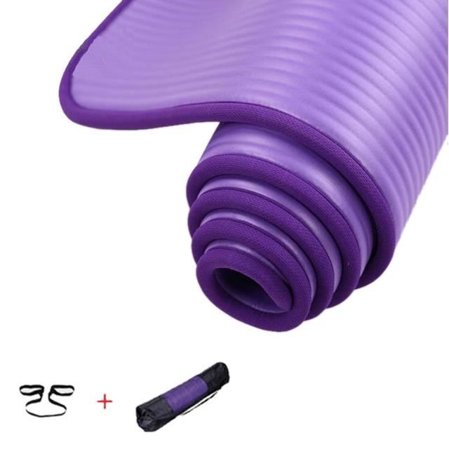 10Mm Tapis de Yoga Antidérapant Épais Tapis de Fitness Pilates Tapis de Yoga pour Débutant Anti-Arrachement pour Débutant 72X24