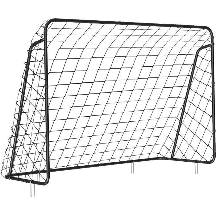 SONGMICS But de Football pour Enfant à Montage Rapide pour Jardin, Parc, Plage, Tubes en Fer et Filet en polyéthylène
