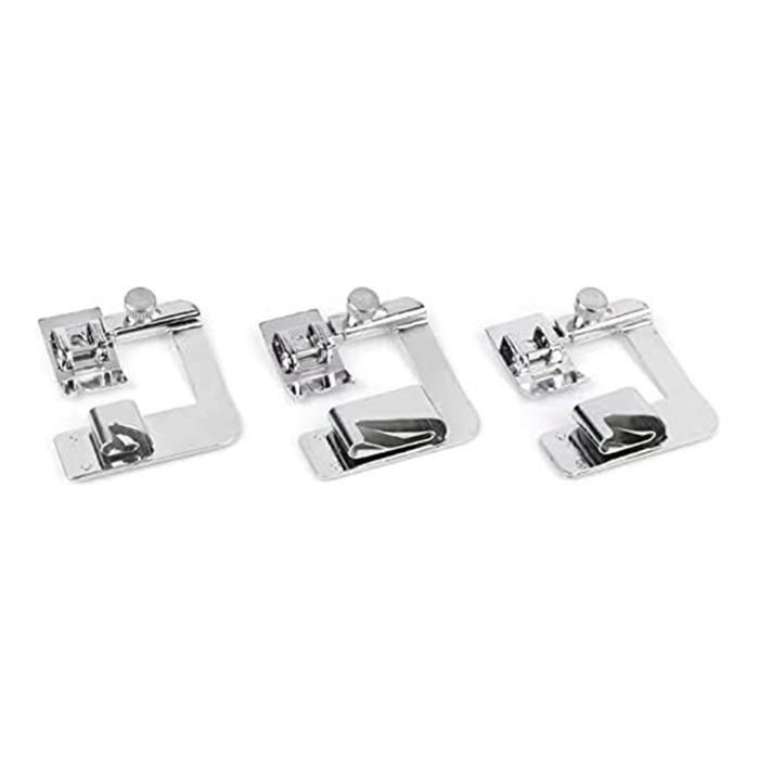 Pied à Ourlet Pour Machine à Coudre - Kit 5 Tailles (6,7,8,9,10mm) Universel