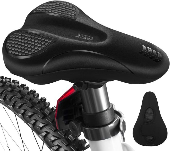 Housse De Selle De Vélo D'exercice Large - Coussin De Selle De Velo Confortable Rempli De Gel Et De~p135791197