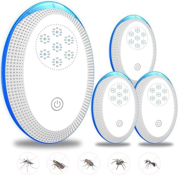 Anti Moustique Prise Ultrason Souris Mouche 4 Paquets Appareil Repulsif Souris Efficace pour Repouss REPULSIF NUISIBLES POUR LA MAI - Au quotidien
