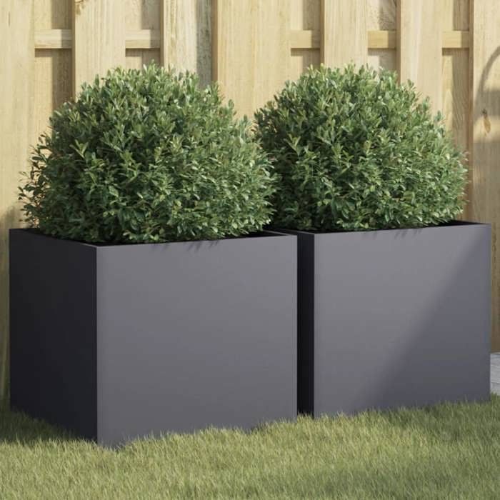vidaXL Jardinières 2 pcs Acier - vue 2