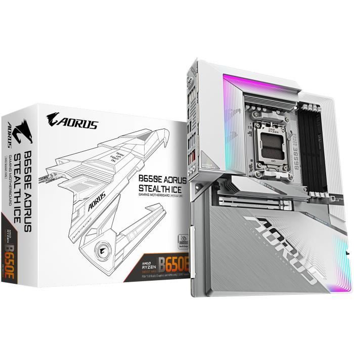 Carte mère - GIGABYTE - B650E AORUS STEALTH ICE - AMD AM5 - DDR5 - Wi-Fi 7