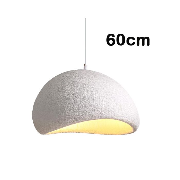 iDEGU Moderne Suspension Luminaire Industriel 60cm Vintage Lustre Plafonnier Ciment Design Edison pour Salon ChambreBlanc