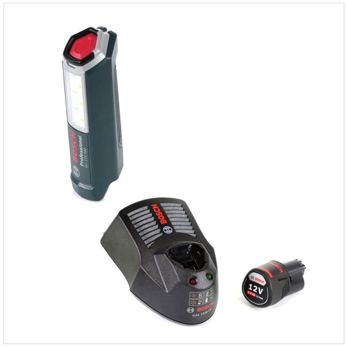 Lampe sans fil Bosch Professional GLI 12V 300 300 lm Batterie 12V 3 0 Ah Chargeur inclus