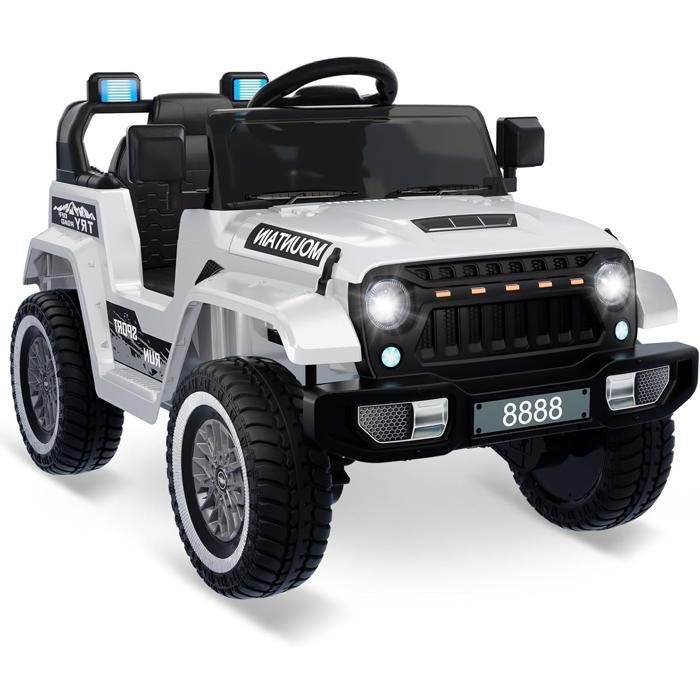 Voiture Électrique Enfants - PROMIRACAL - 2 Modes de Conduite - Suspension à 4 Roues - Musique & Lumières LED - Style Camion -