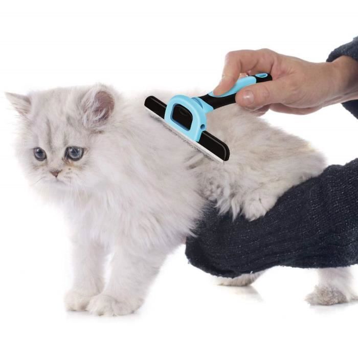 Peigne trille de Toilettage pour Chat Chien de Poils Moyens/Longs Dmloir de NettoyageRduit Chute Poils Enlever Poil Jusqu 90%