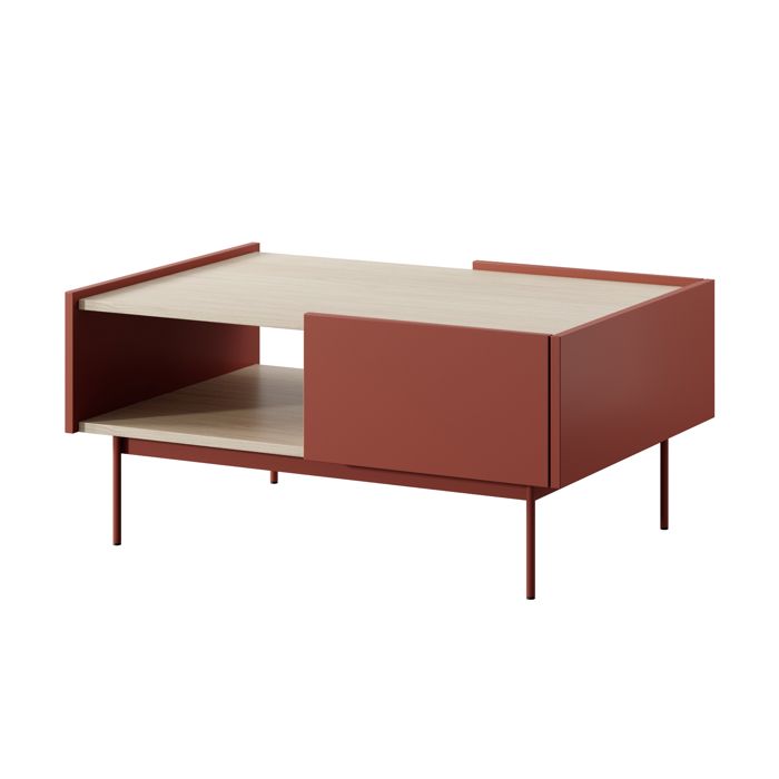 Table Basse Komodee KELOWNA STO1 Système de fermeture silencieuse des façades Rouge Rouge 65 x 97 x 45 cm Table Basse Komodee KELOWNA STO1 Système de fermeture silencieuse des façades Rouge Rouge 65 x 97 x 45 cm