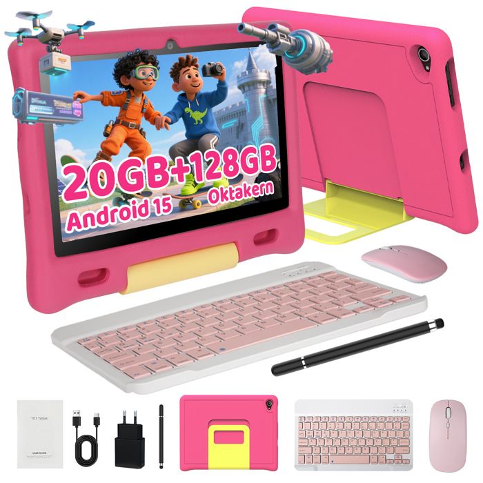 Tablette enfant - KOTSREN - 10.1 Octa Core - 20Go RAM - 128Go ROM - Android 15
