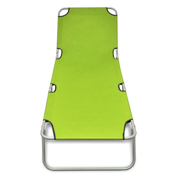 @FRENCH Chaise longue(1 personne) - TOP VENTES - Jusquà 120 kg - pliable acier enduit de poudre vert pomme 6568124