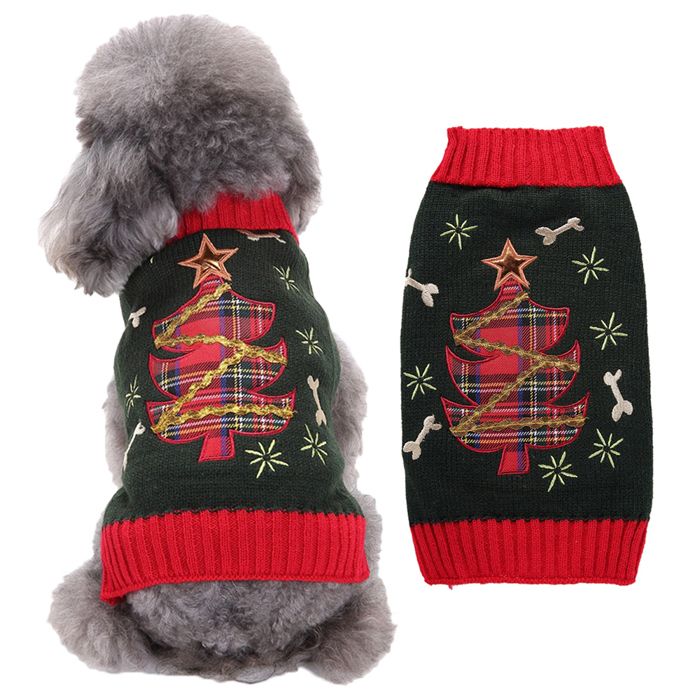 Pull de Noël pour animaux de compagnie vêtements dautomne et dhiver pour animaux de compagnie vêtements pour chats