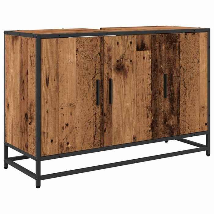 Haut de gamme - Meuble de Lavabo de Salle de Bain Bois ancien 90 x 33 x 60 cm EU03_8581449