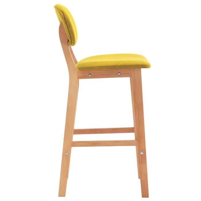 (Vente Chaude)Lot de 2 Tabourets de bar Scandinaves - CLOUD - Meuble de Cuisine - 110 kg par siège - jaune moutarde tissu 4683648
