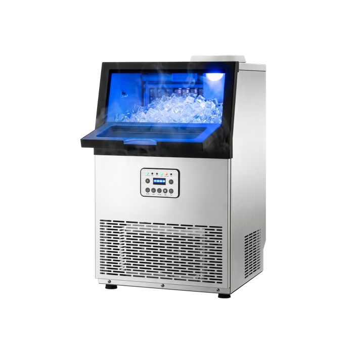 Machine à Glaçons Commerciale Professionnel - Auto-Nettoyage Filtre à Eau Acier Inoxydable 50 kg/24 h pour Bar Café