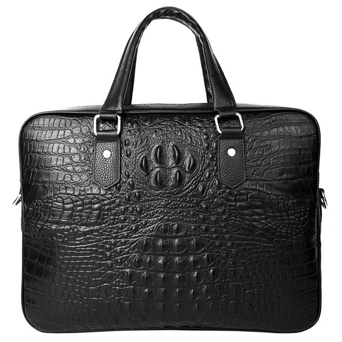 Sacs à main sacs pour hommes en cuir véritable couche supérieure en cuir - Jucnuz - vachette motif crocodile sacs à main pour homm