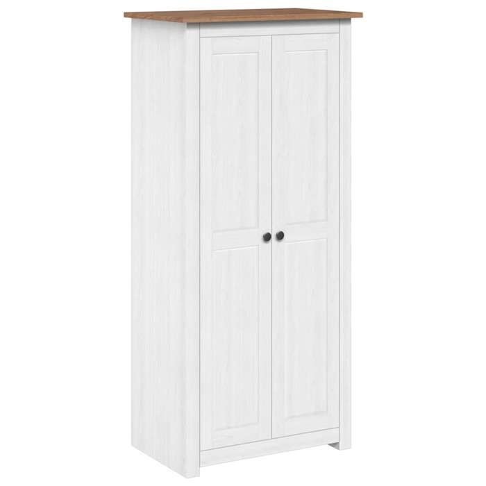 Garde-robe -(1 PCS）- Vidaxl - Armoire penderie Pour chambre Blanc 80x50x1715  cm Pin massif Assortiment Panama 722126ehy30i