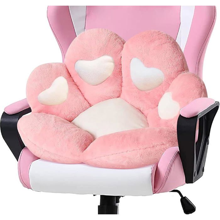 Coussin pour Pattes de Chat Coussin de siège Mignon Coussin pour Chaise canapé Paresseux Décoration (60x60cm Amour Rose)