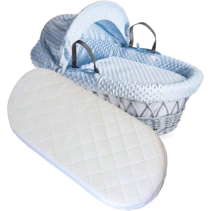 Matelas pour bébé avec housse matelassée à coins arrondis pour landau Venicci 75 x 32 cm