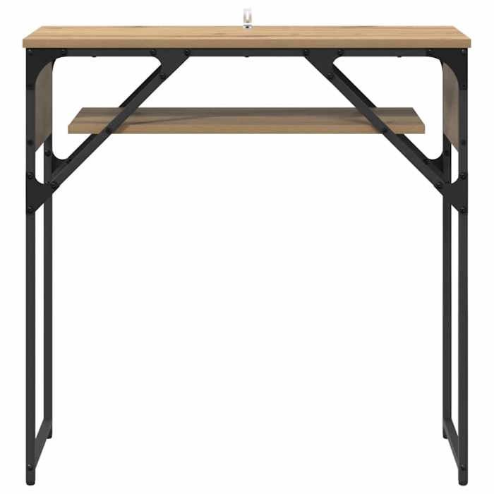 Table dappoint Moderne Meuble de chambre/salon Chêne artisanal 75x30x75cm Bois dingénierie CC201